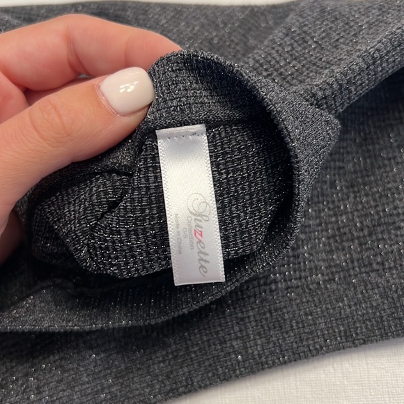 Suzette Collection Grey Sparkle Tube Top - Picture 5 of 5